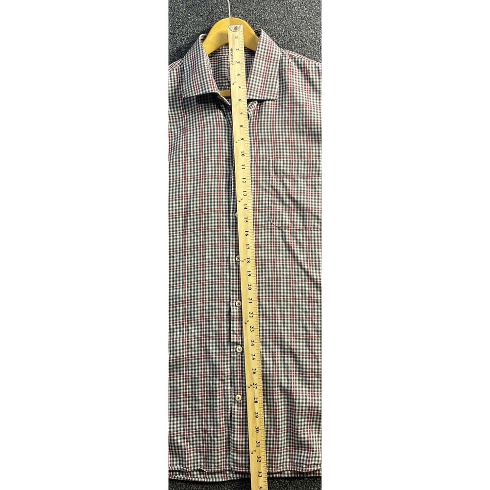 Peter Millar Long Sleeve Gingham Plaid Button‎ Shirt Mens XL Cotton Red Green - Picture 8 of 12